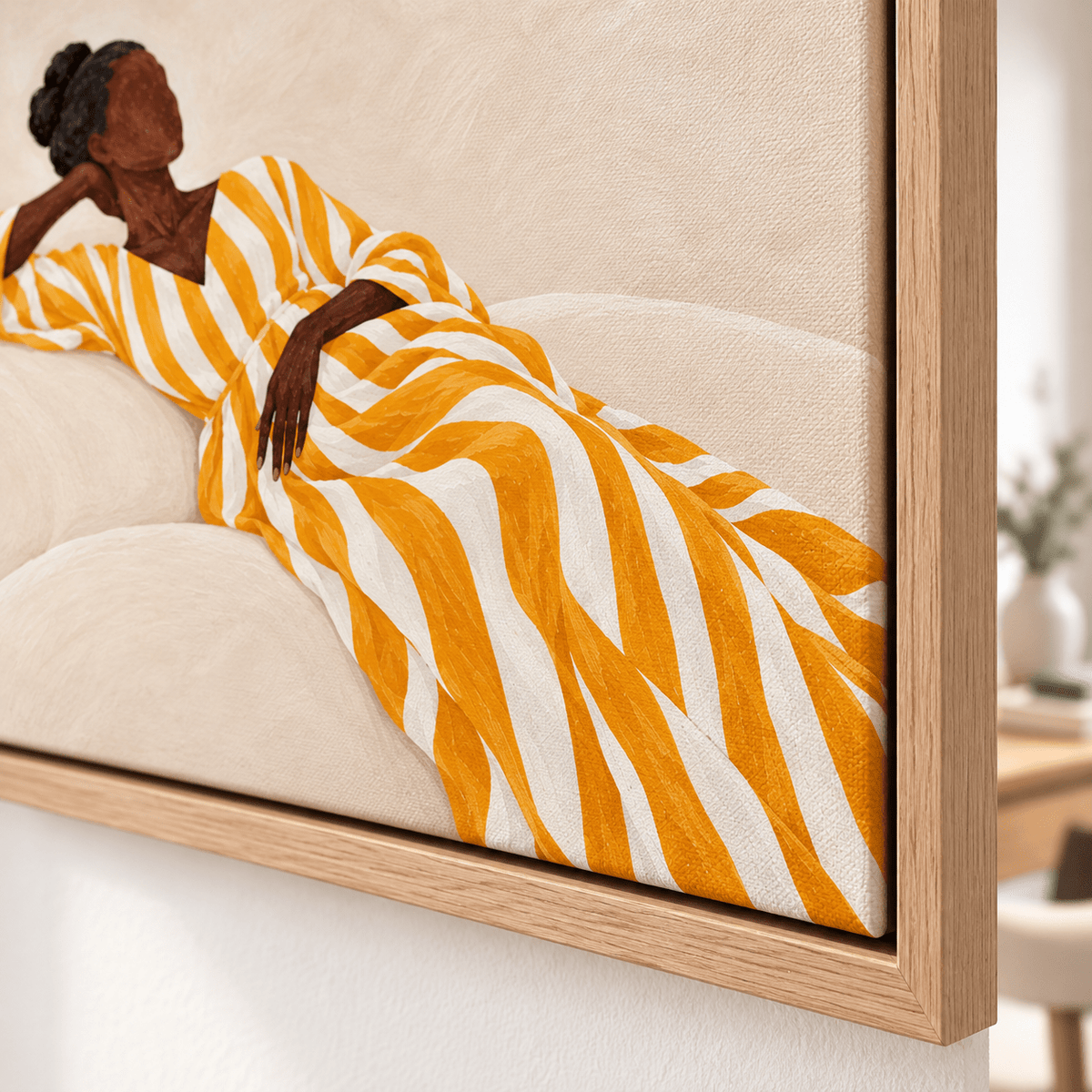 Yellow Wall Art Canvas Print — Sunday Stripes 