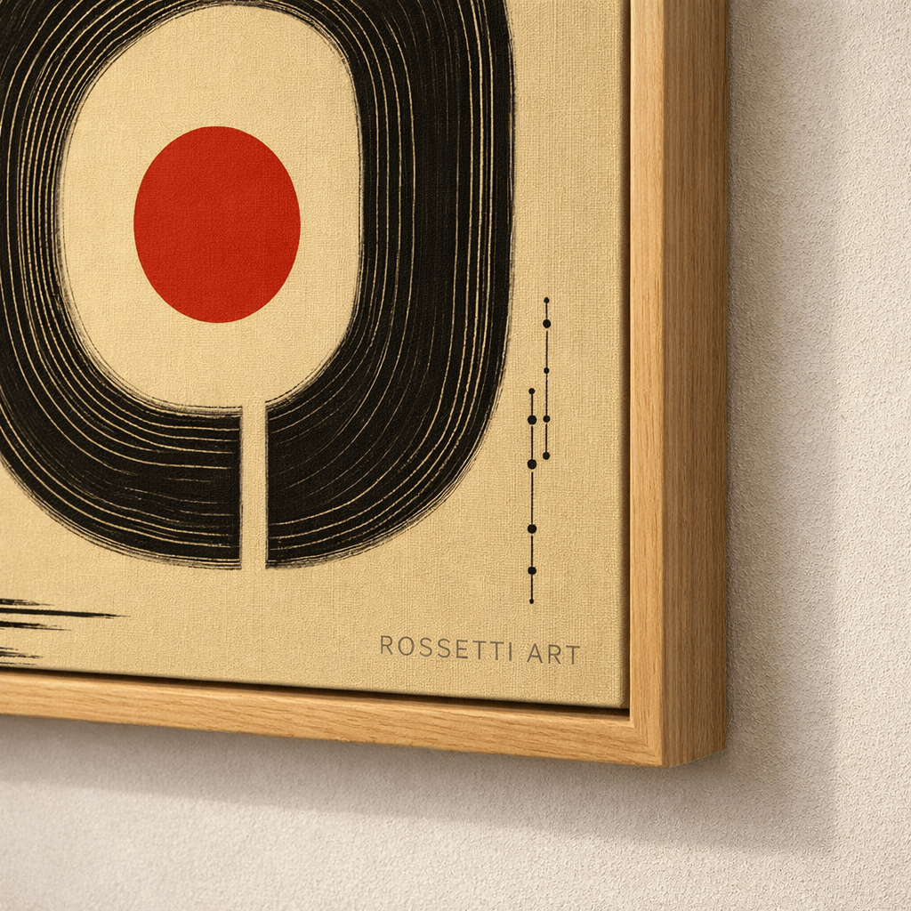 Canvas Print : "Zen Circle Harmony"- Minimalist Modern Abstract Print