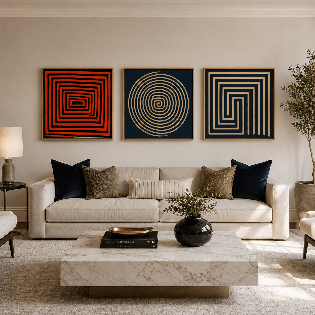 Canvas Wall Art Set of 3 — Triad | Rossetti Art
