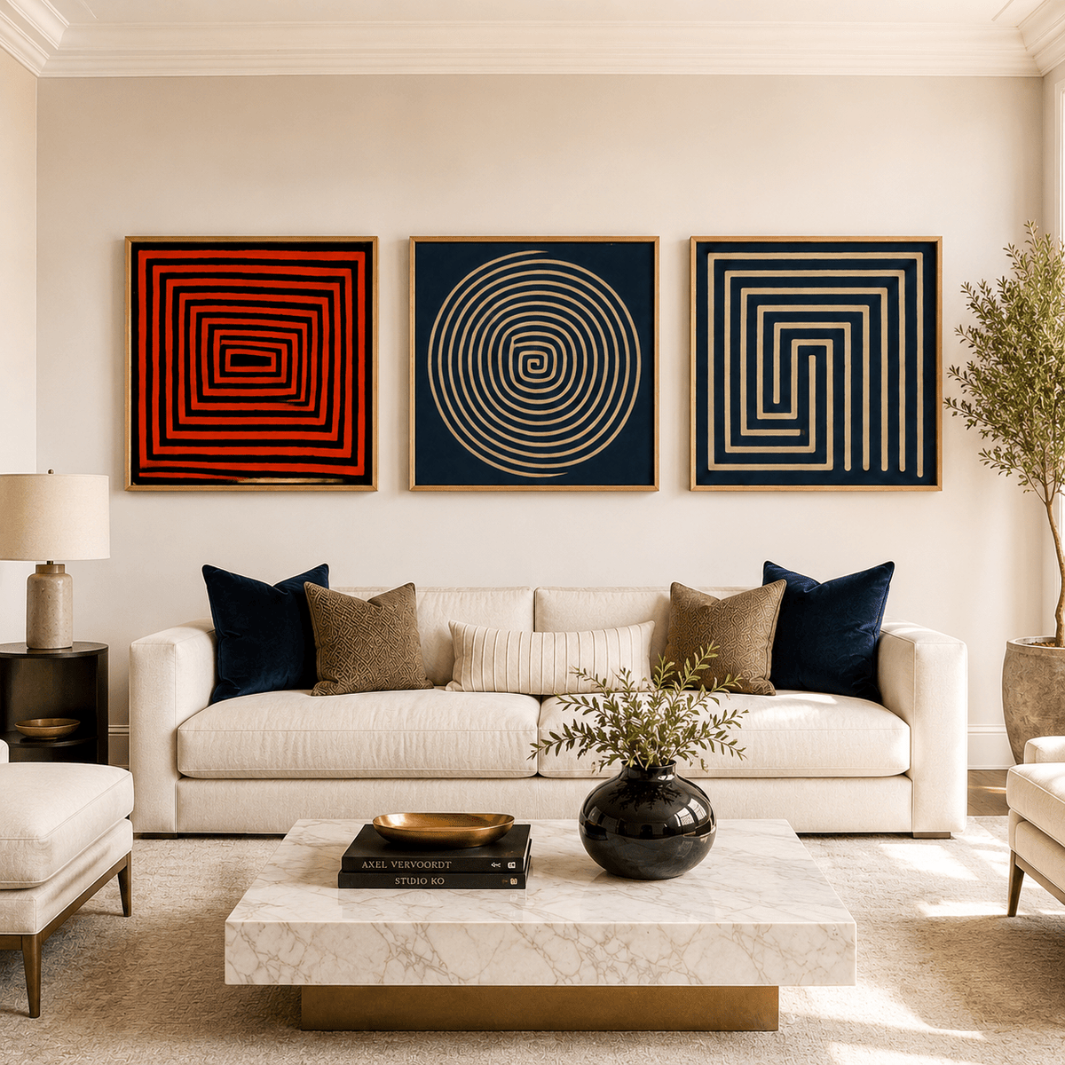 Canvas Wall Art Set of 3 — Triad | Rossetti Art