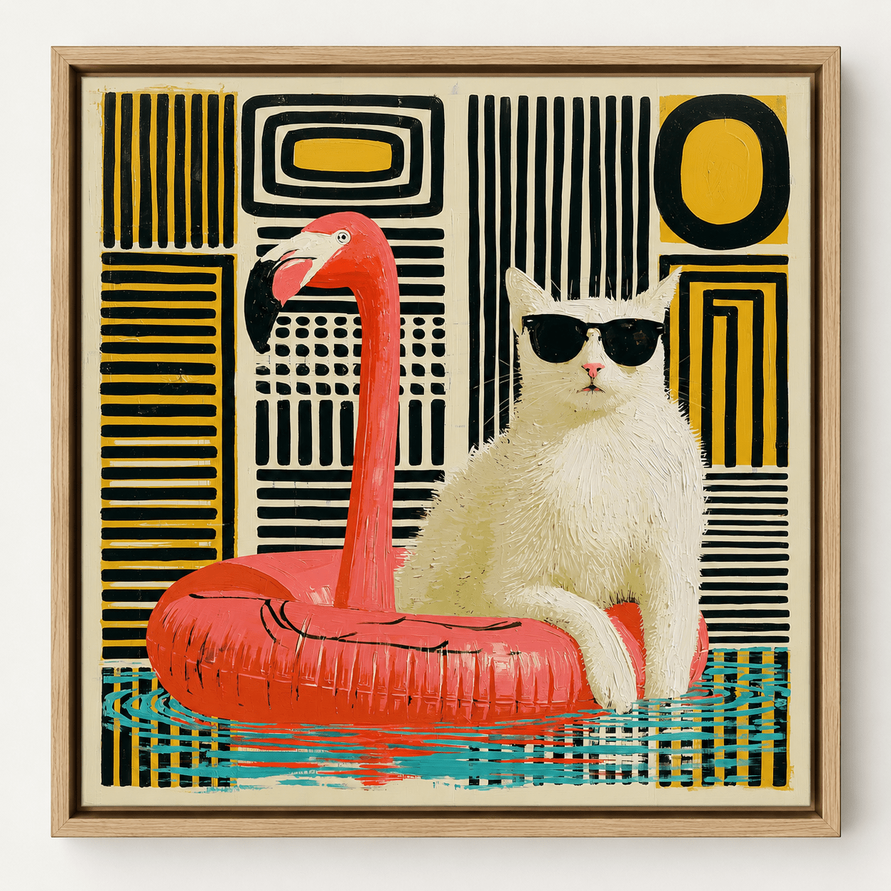 Cat Art Print Abstract — Float On by Rossetti Art