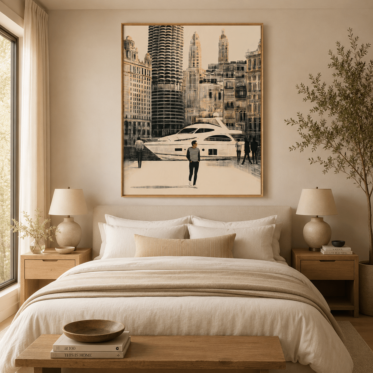 Chicago Wall Art Canvas Print — River North by Rossetti Art