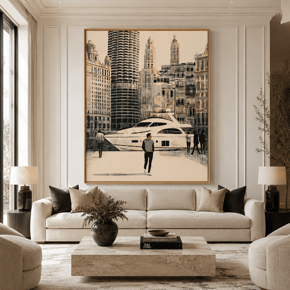 Chicago Wall Art Canvas Print — River North by Rossetti Art