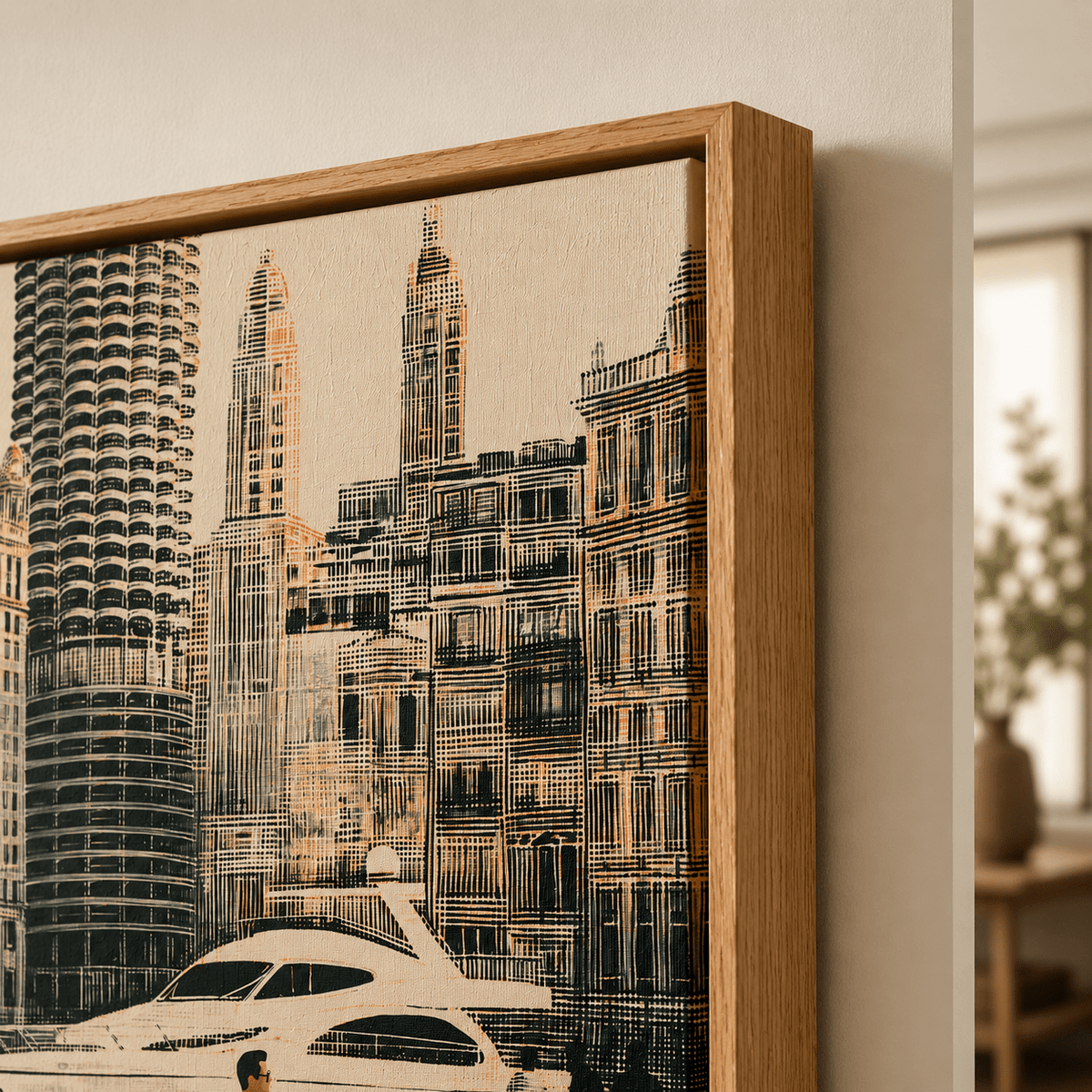 Chicago Wall Art Canvas Print — River North by Rossetti Art