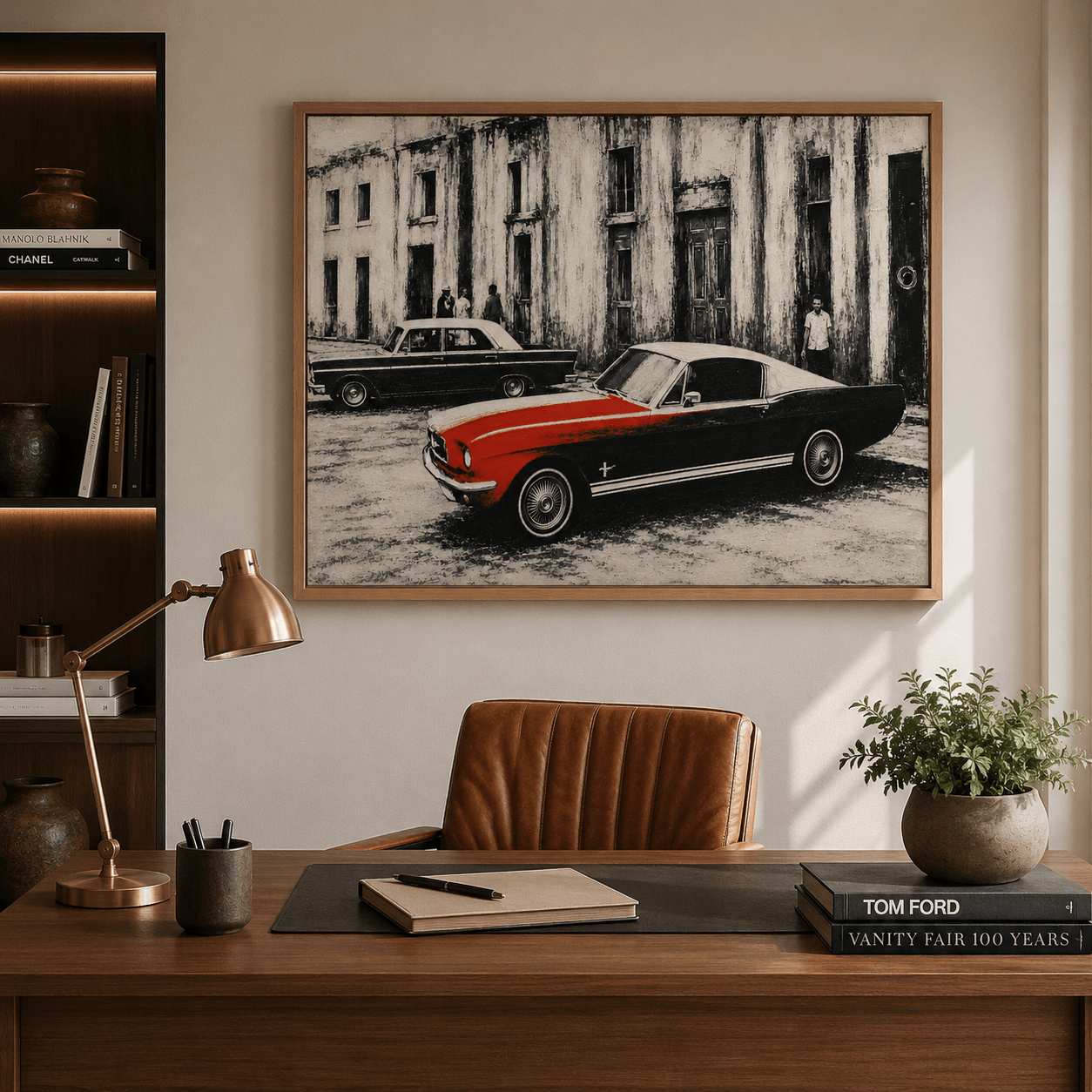 Classic Car Wall Art Canvas Print — Havana Red by Rossetti Art
