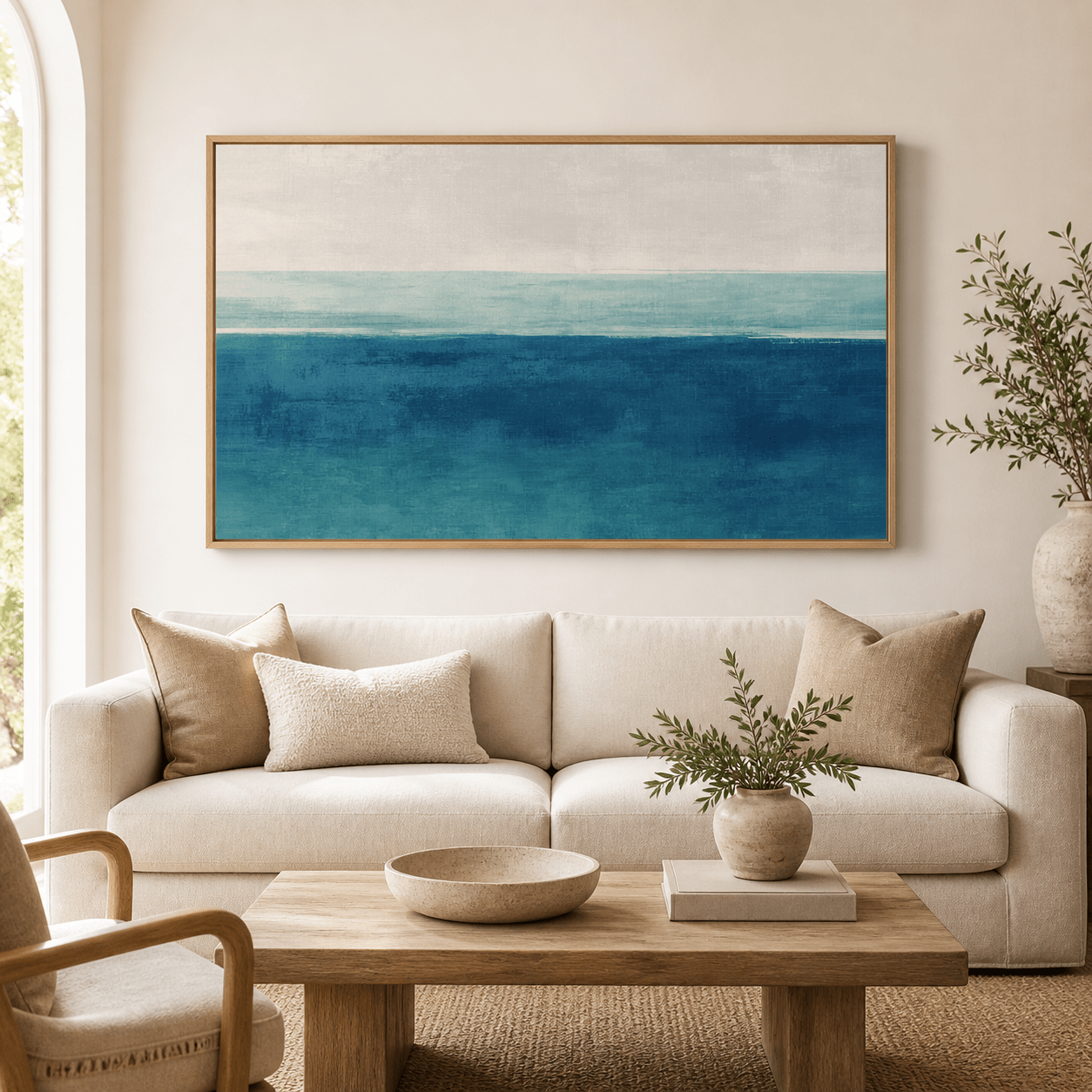 Coastal Wall Art Canvas Print — Cerulean Still by Rossetti Art