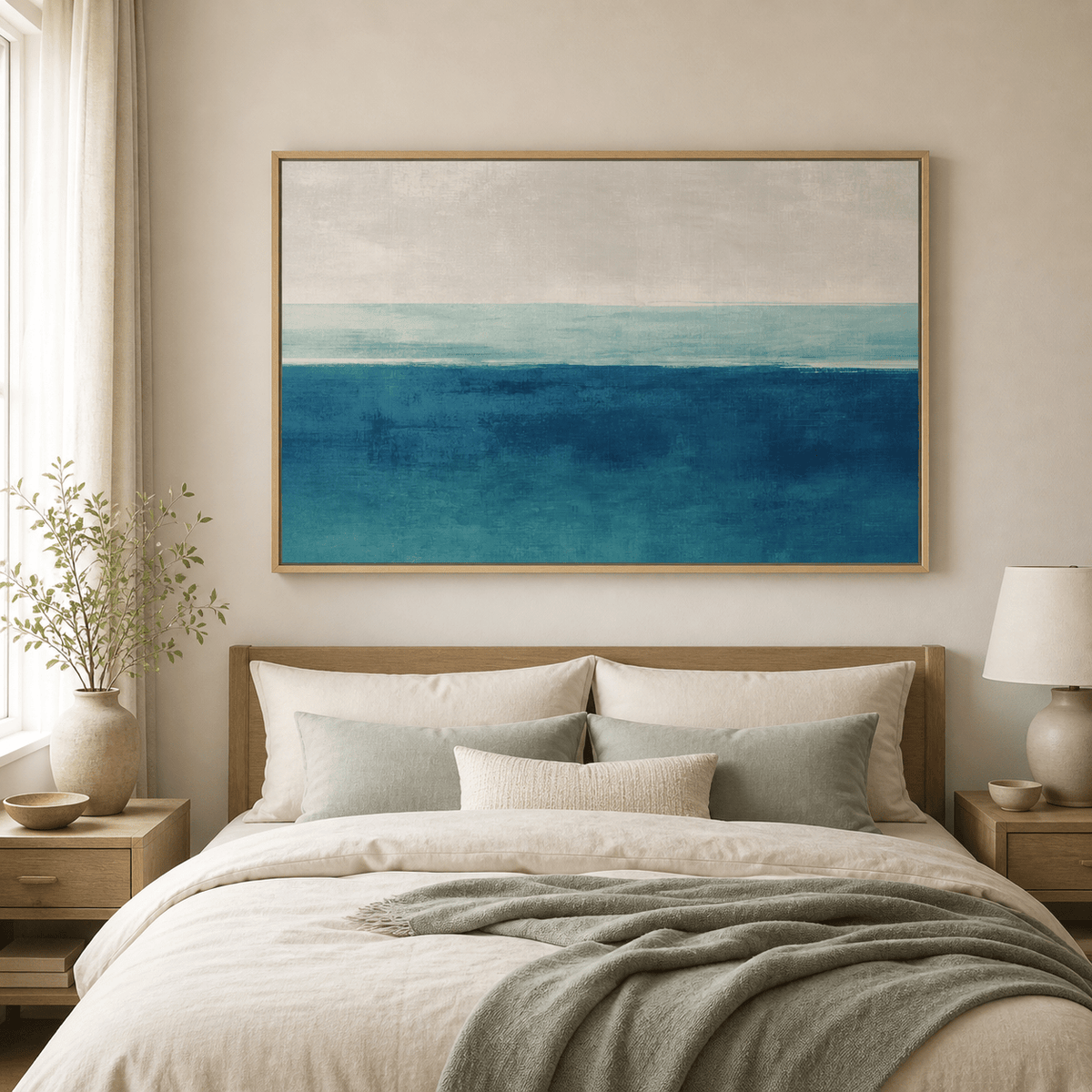 Coastal Wall Art Canvas Print — Cerulean Still by Rossetti Art