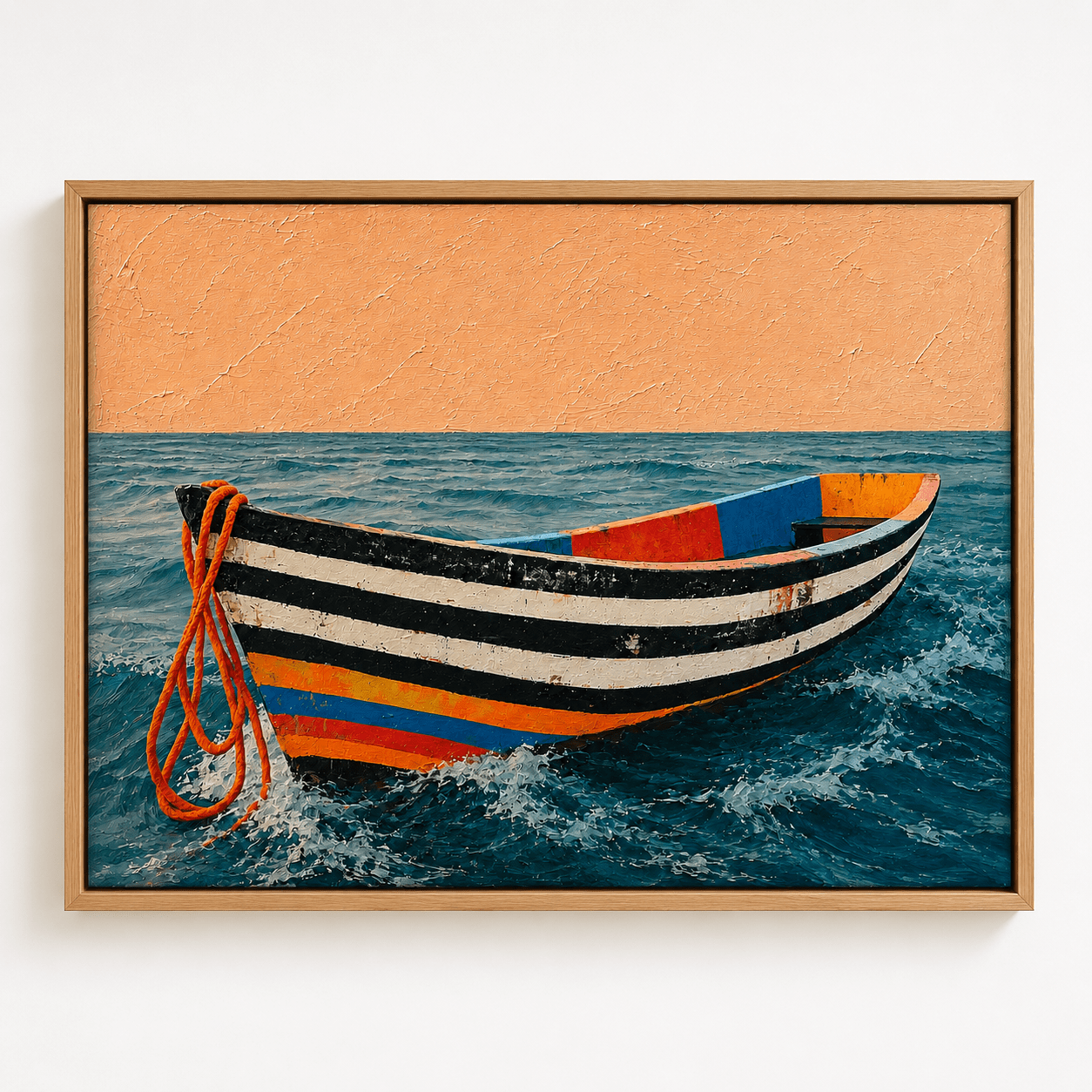 Coastal Wall Art Framed Canvas — Calanque | Rossetti Art
