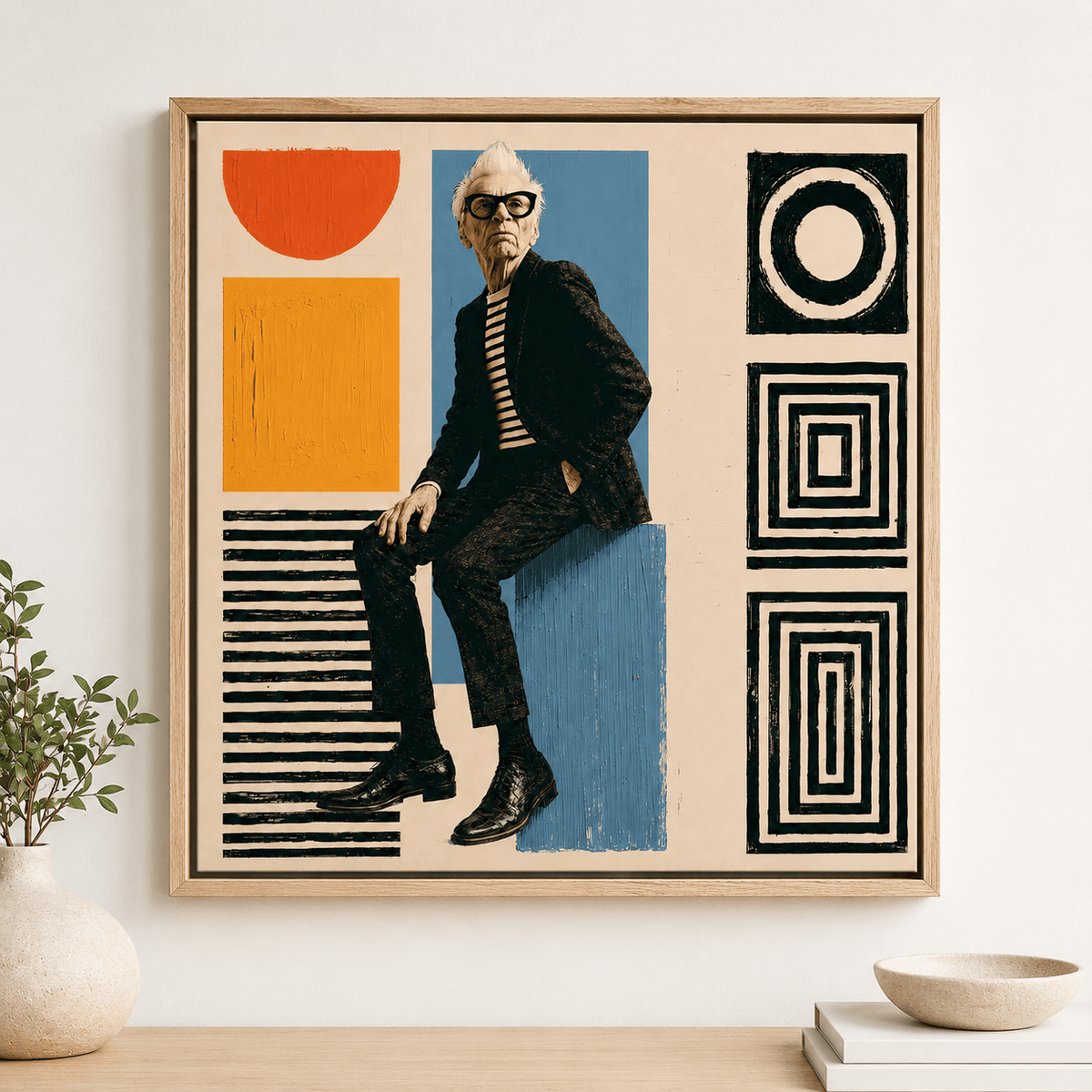Collage Art Canvas Print — The Curator by Rossetti Art