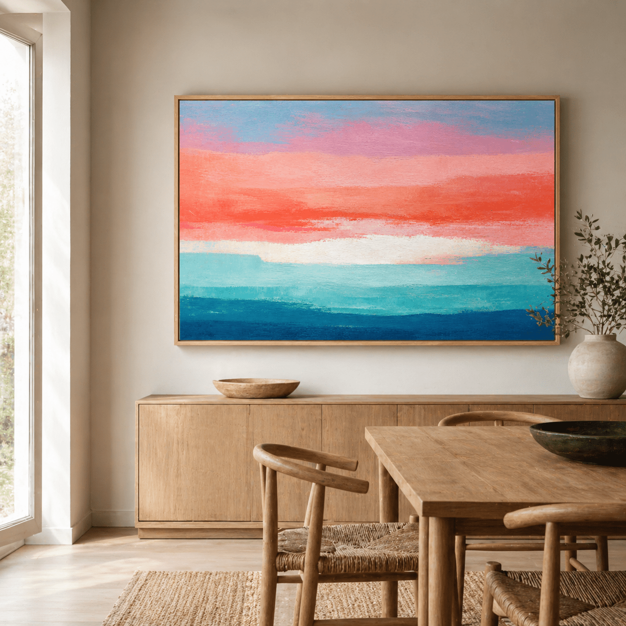 Color Field Painting — Coral Tide by Rossetti Art