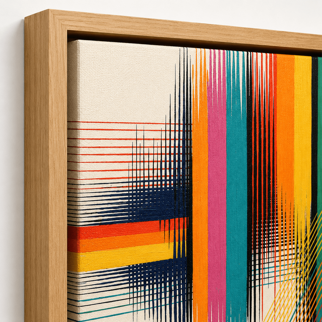 Colorful Abstract Canvas Print — Chromatic Frequency by Rossetti Art