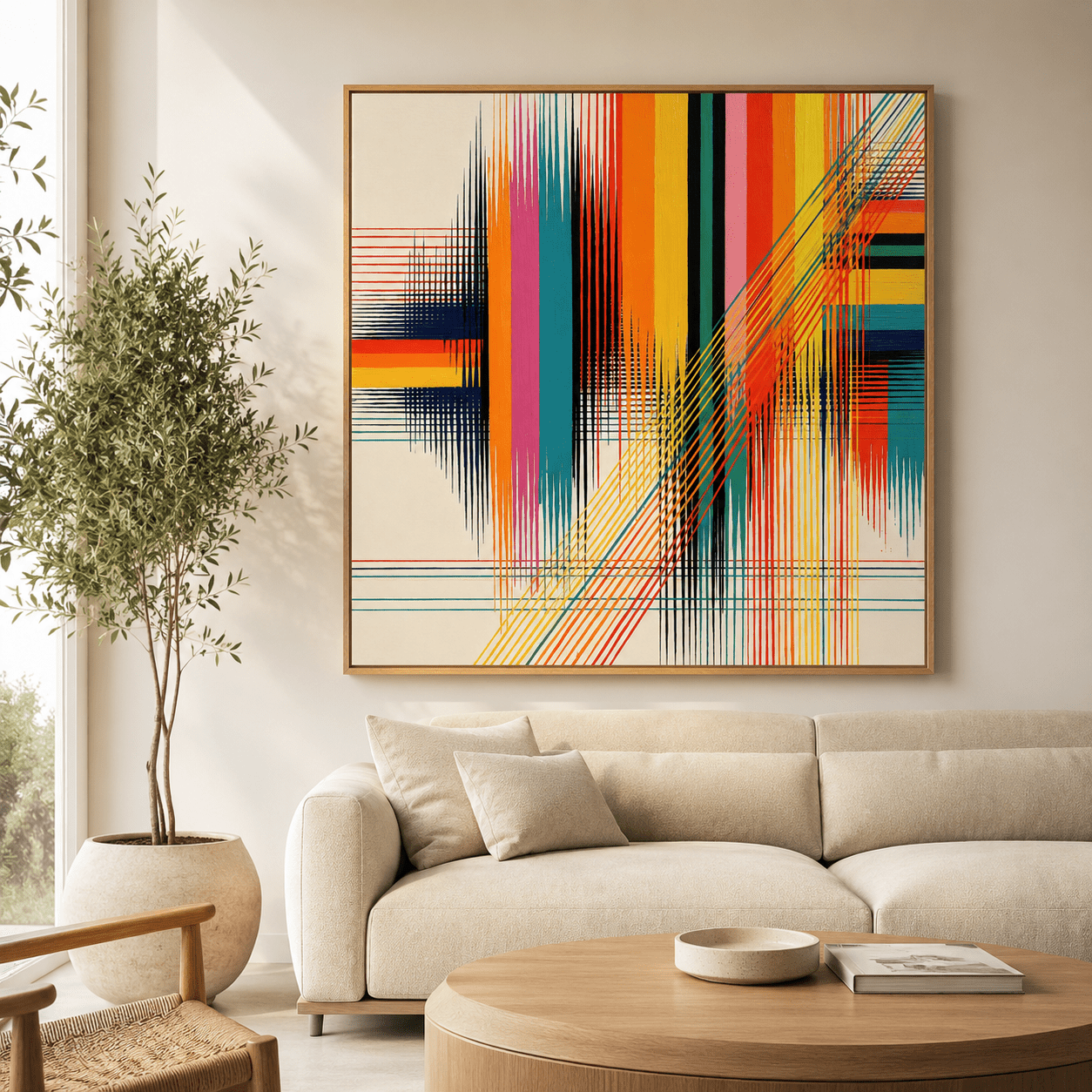 Colorful Abstract Canvas Print — Chromatic Frequency by Rossetti Art