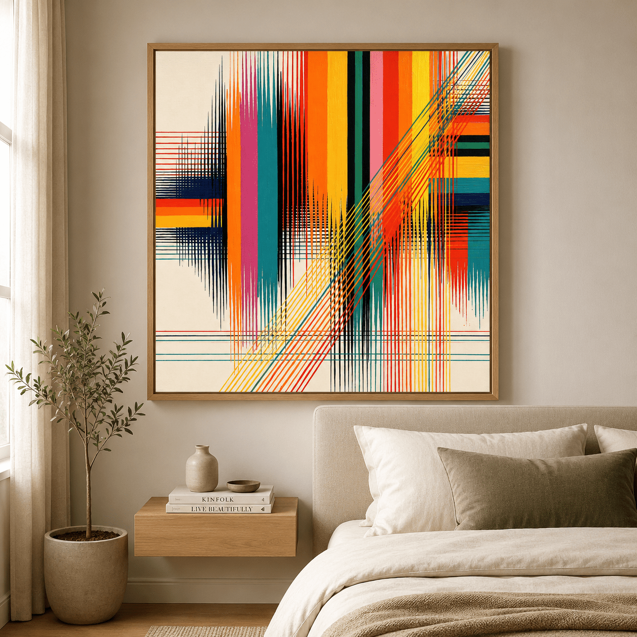 Colorful Abstract Canvas Print — Chromatic Frequency by Rossetti Art