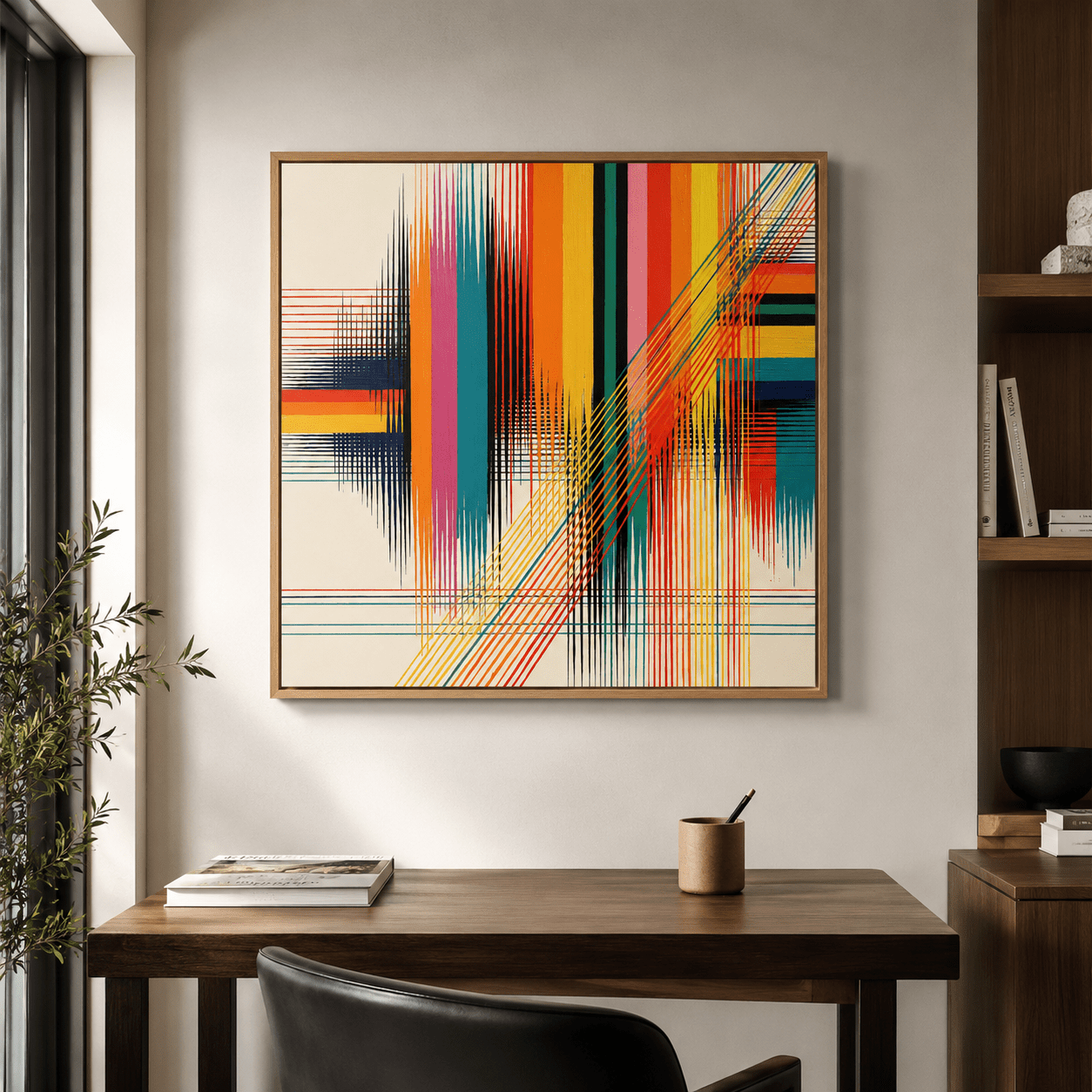 Colorful Abstract Canvas Print — Chromatic Frequency by Rossetti Art