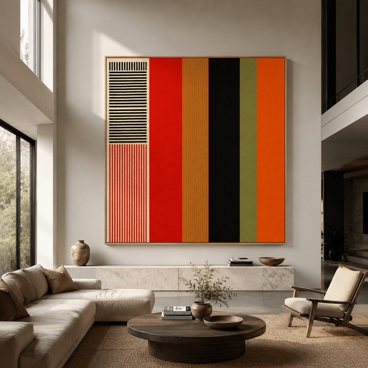 Colorful Abstract Wall Art Canvas Print — Chromatic Divide by Rossetti Art