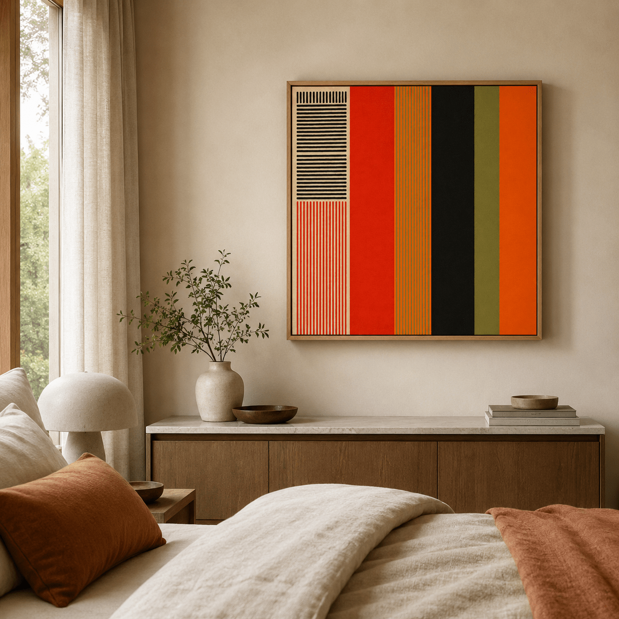 Colorful Abstract Wall Art Canvas Print — Chromatic Divide by Rossetti Art