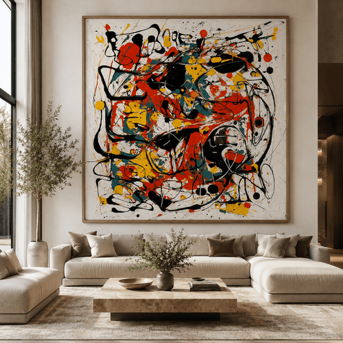 Colorful Abstract Wall Art Canvas Print — Ignition by Rossetti Art