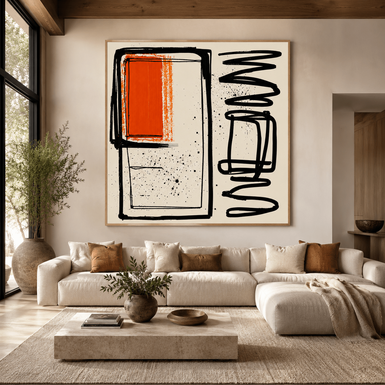 Contemporary Abstract Art Prints Canvas Print — Static Signal by Rossetti Art