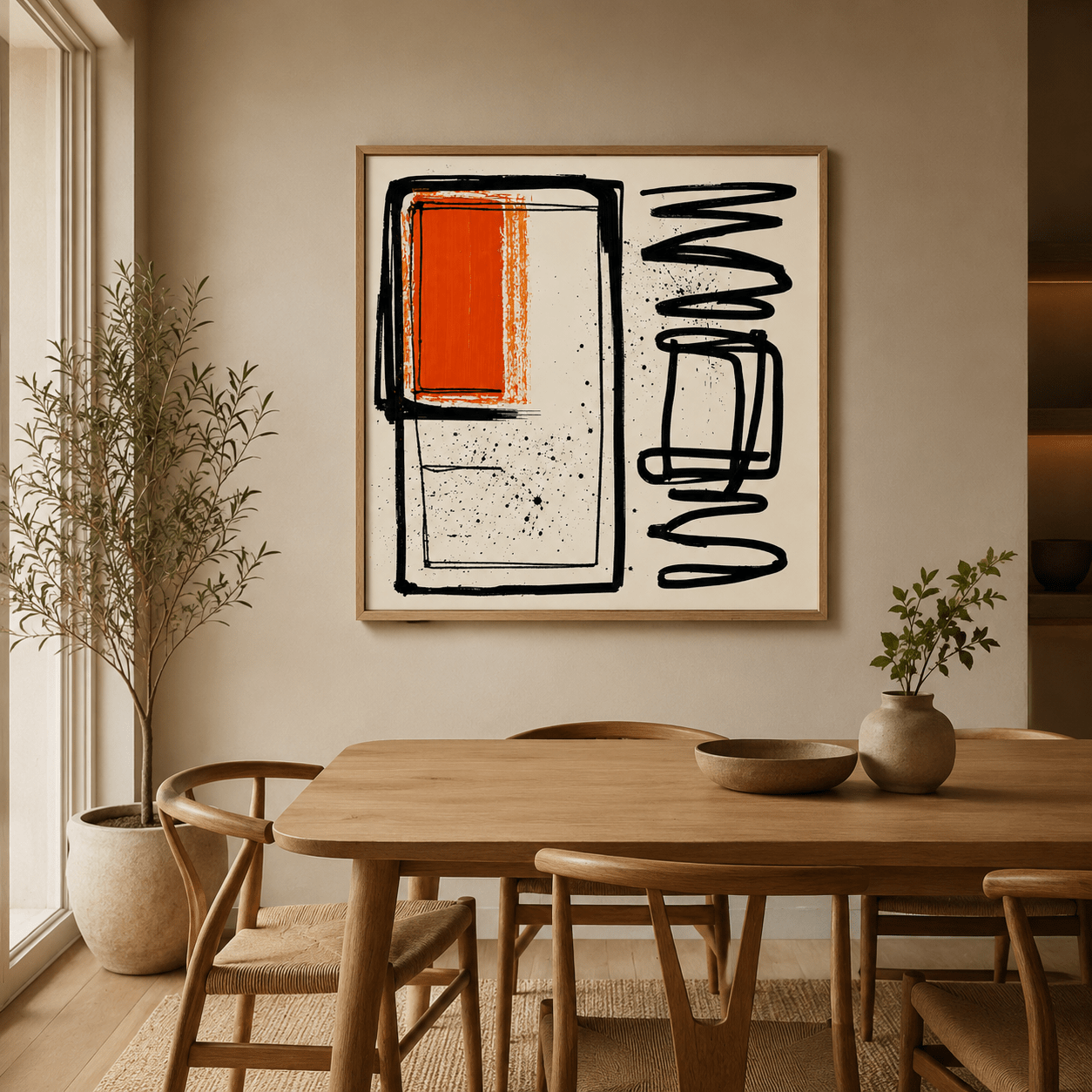 Contemporary Abstract Art Prints Canvas Print — Static Signal by Rossetti Art