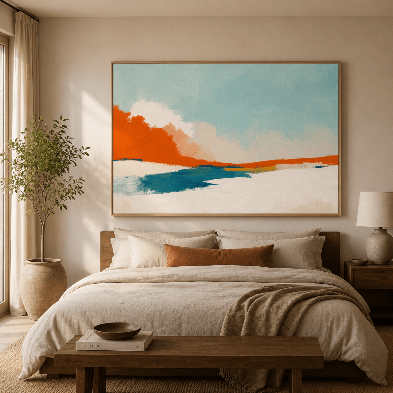 Contemporary Abstract Wall Art for Living Room | Rossetti Art