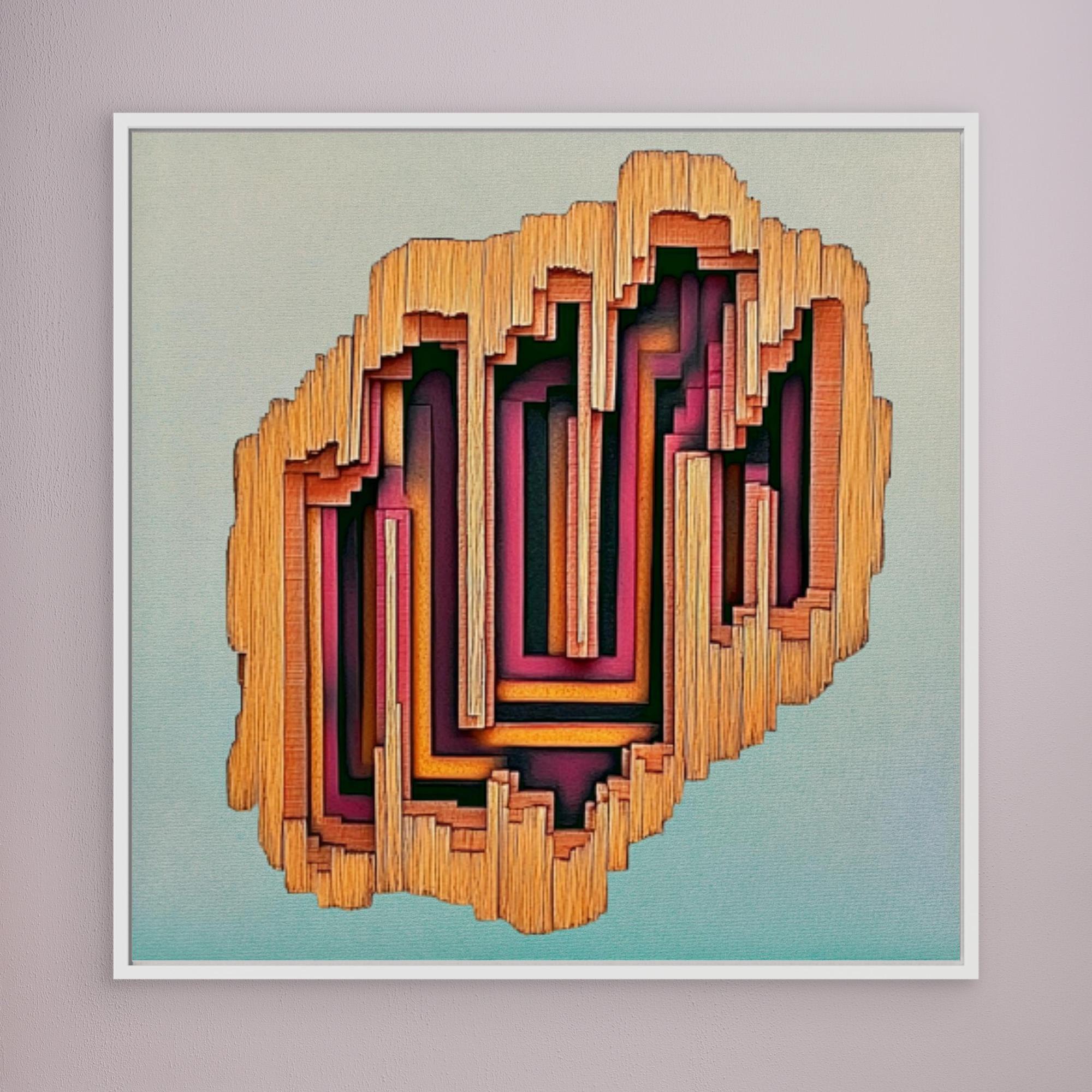 Canvas Print:Canvas Print : Dimension Drift - 3D Abstract Geometric Wall Art