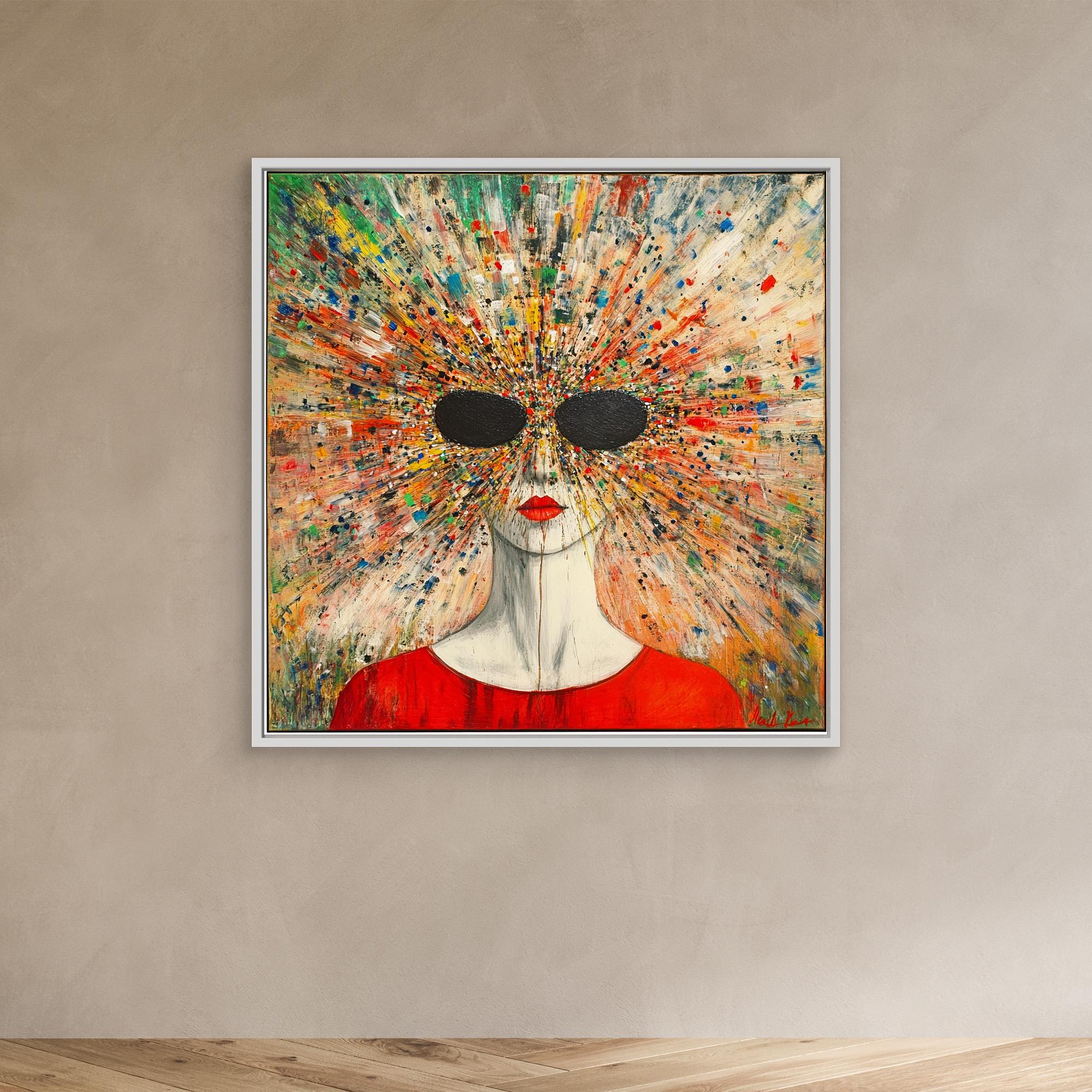 Canvas Print : Vivid Vision - Abstract Portrait Canvas Art | Modern Wall Decor