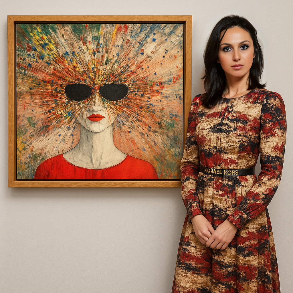Canvas Print : Vivid Vision - Abstract Portrait Canvas Art | Modern Wall Decor - Chiara Rossetti