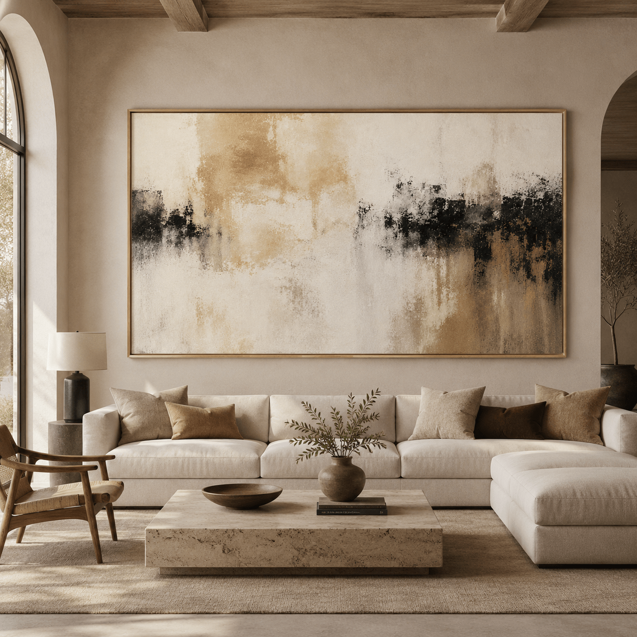 Dark Abstract Wall Art Canvas Print — Storm Passage by Rossetti Art