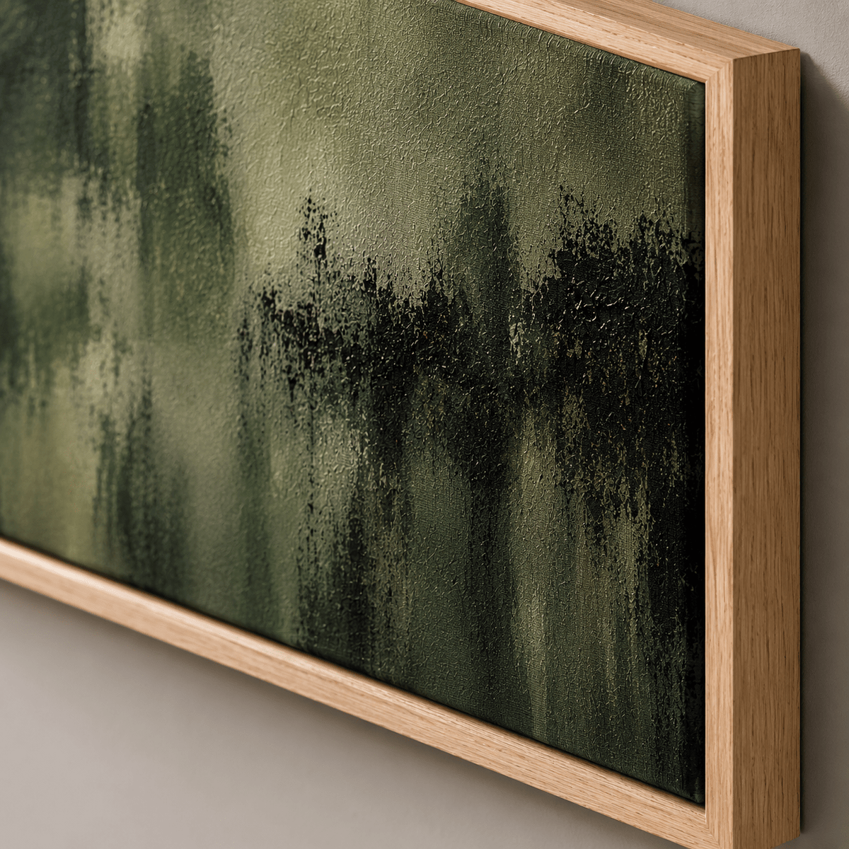Dark Green Wall Art Canvas Print — Forest Veil by Rossetti Art