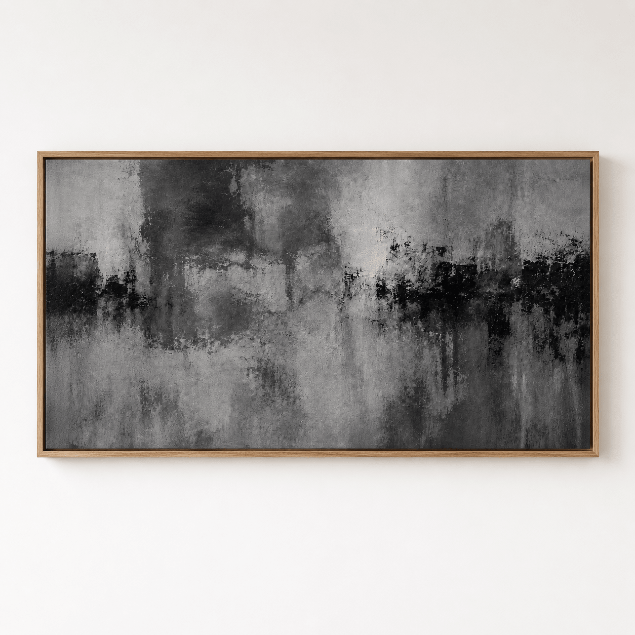 Dark Grey Abstract Wall Art Canvas Print — Urban Haze by Rossetti Art