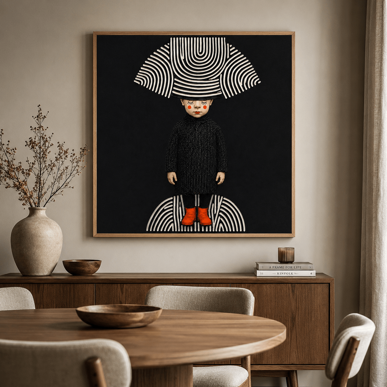 Dark Whimsical Art Canvas Print — Little Stranger by Rossetti Art