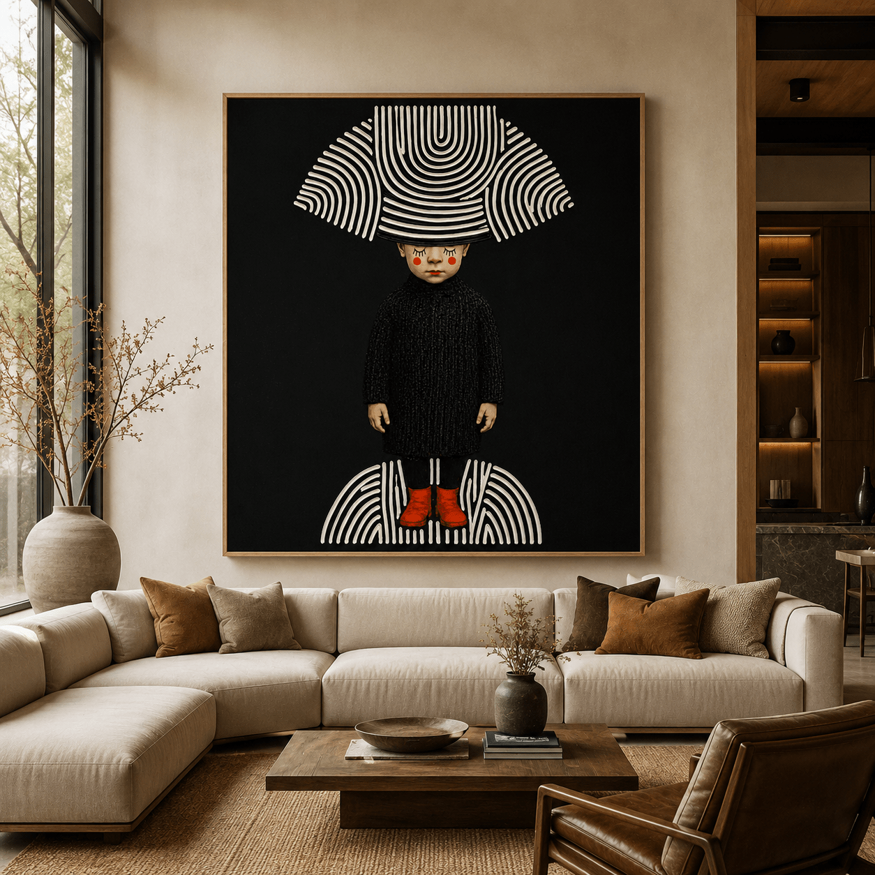 Dark Whimsical Art Canvas Print — Little Stranger by Rossetti Art