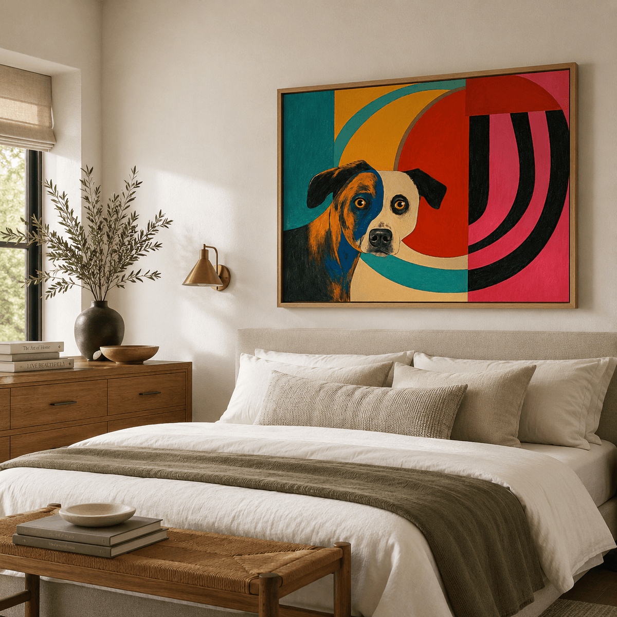 Dog Art Canvas Print — The Hound by Rossetti Art