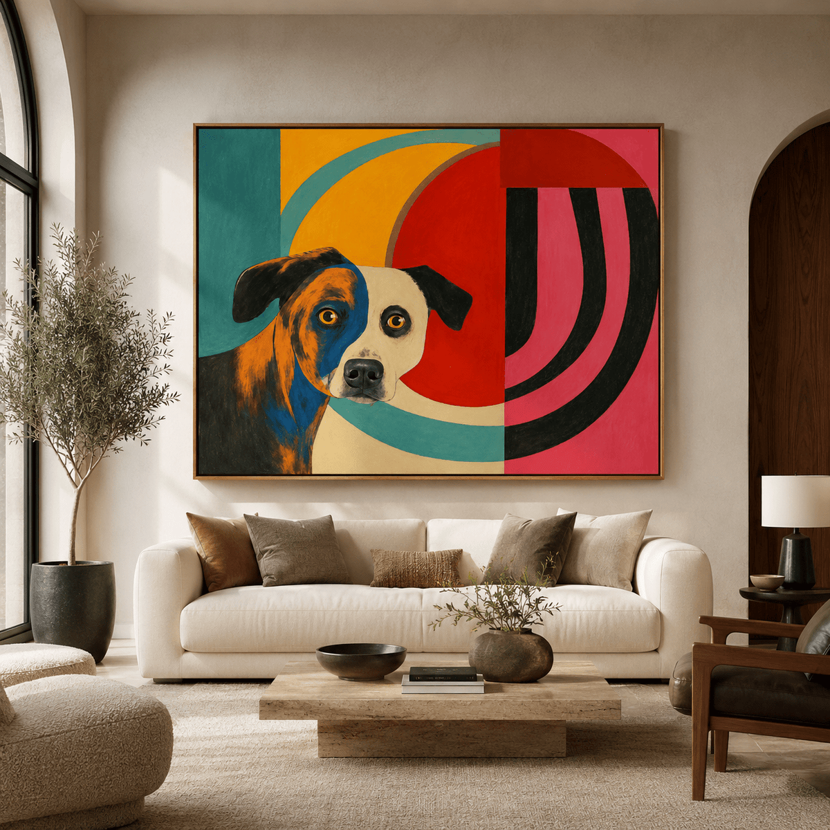 Dog Art Canvas Print — The Hound by Rossetti Art