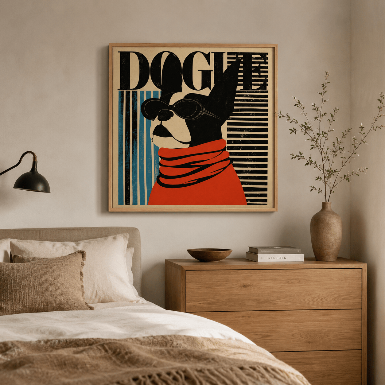 Dog Wall Art Canvas Print — The Editor by Rossetti Art modern abstract canvas wall art by Rossetti Art – luxury interior design artwork for living room, bedroom, office – abstractnew Living Room Canvas Art modern - canvas - print