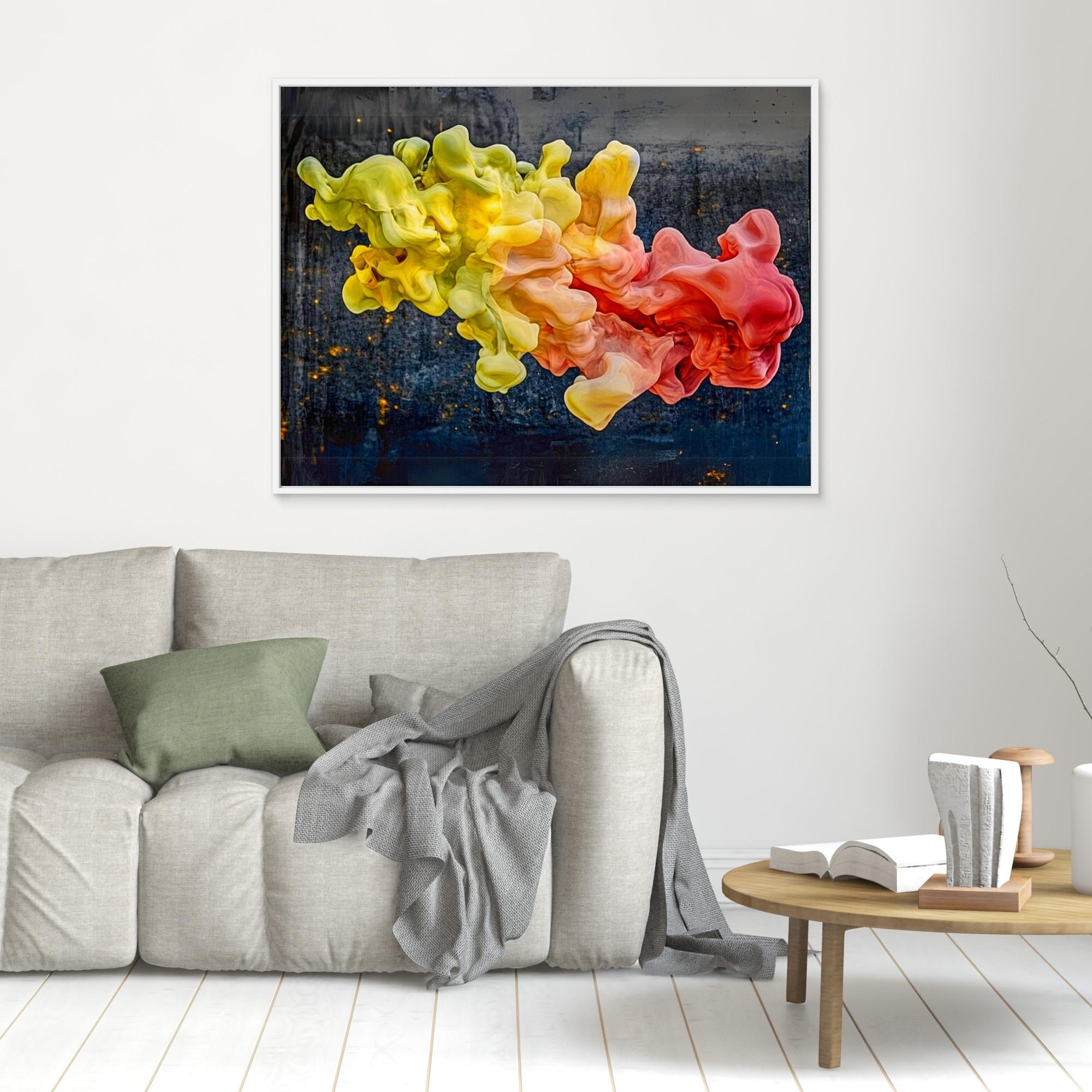 Canvas Print : Fluid Elegance - Abstract Smoke-Inspired Art