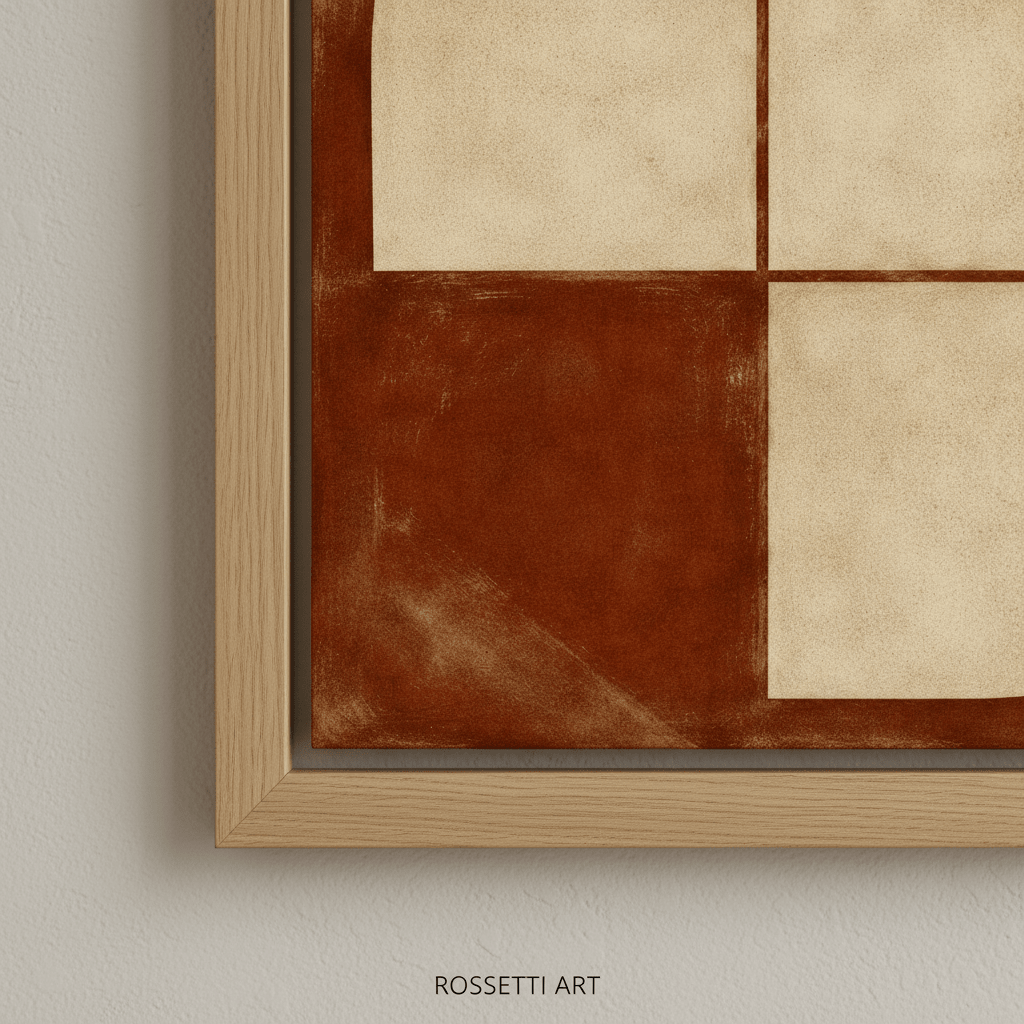 Earth Tone Geometric Wall Art Canvas Print | Terracotta Balance
