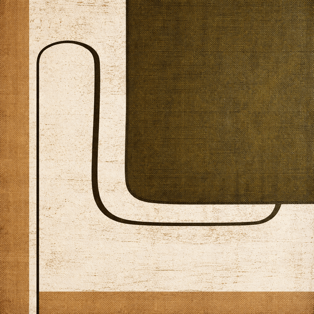 Earth Tone Minimalist Canvas Print | Umber Passage by Rossetti Art
