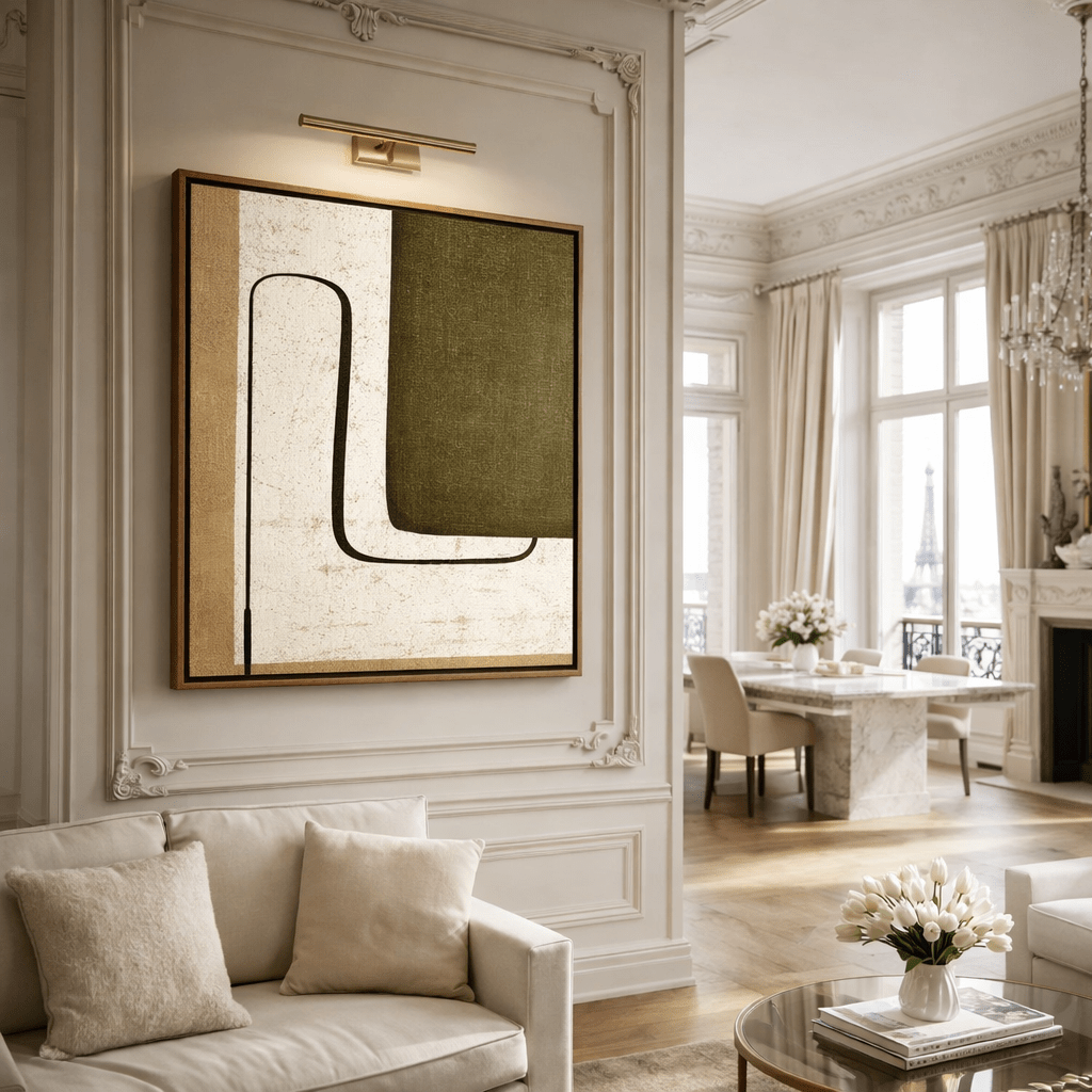 Earth Tone Minimalist Canvas Print | Umber Passage by Rossetti Art