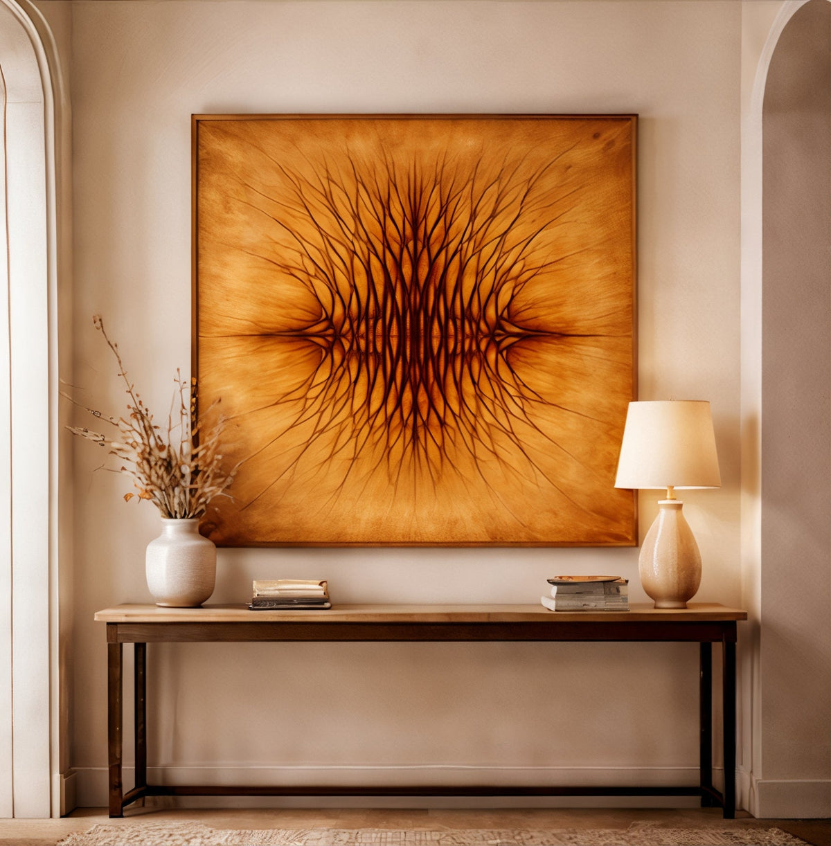 Canvas print,Earth Tones Art Print Canvas - Roots of Reverie