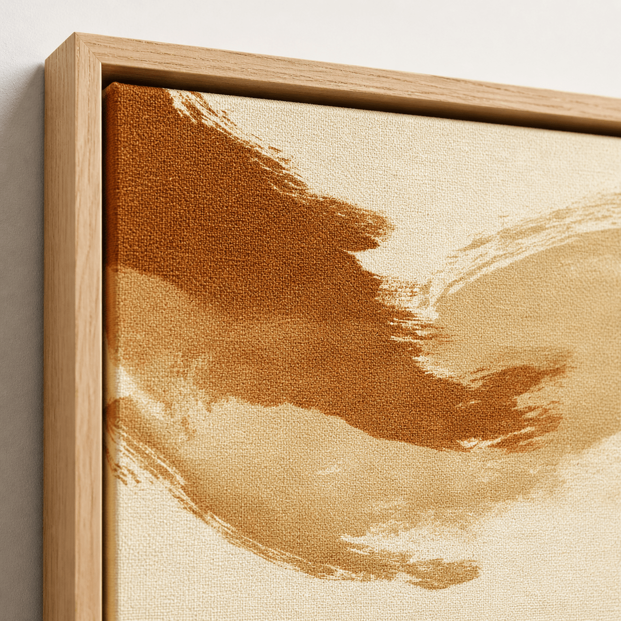 Earthy Wall Art Canvas Print — Sienna Drift by Rossetti Art