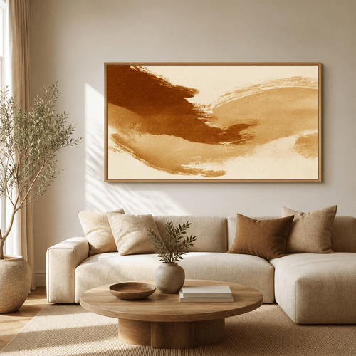 Earthy Wall Art Canvas Print — Sienna Drift by Rossetti Art