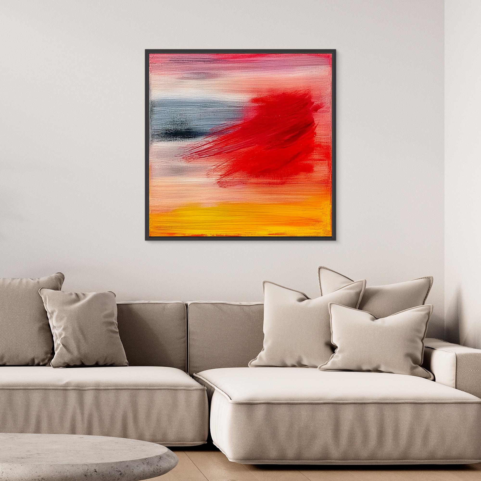 Canvas Print : Radiant Sunset Horizon - Abstract Acrylic Canvas Wall Art