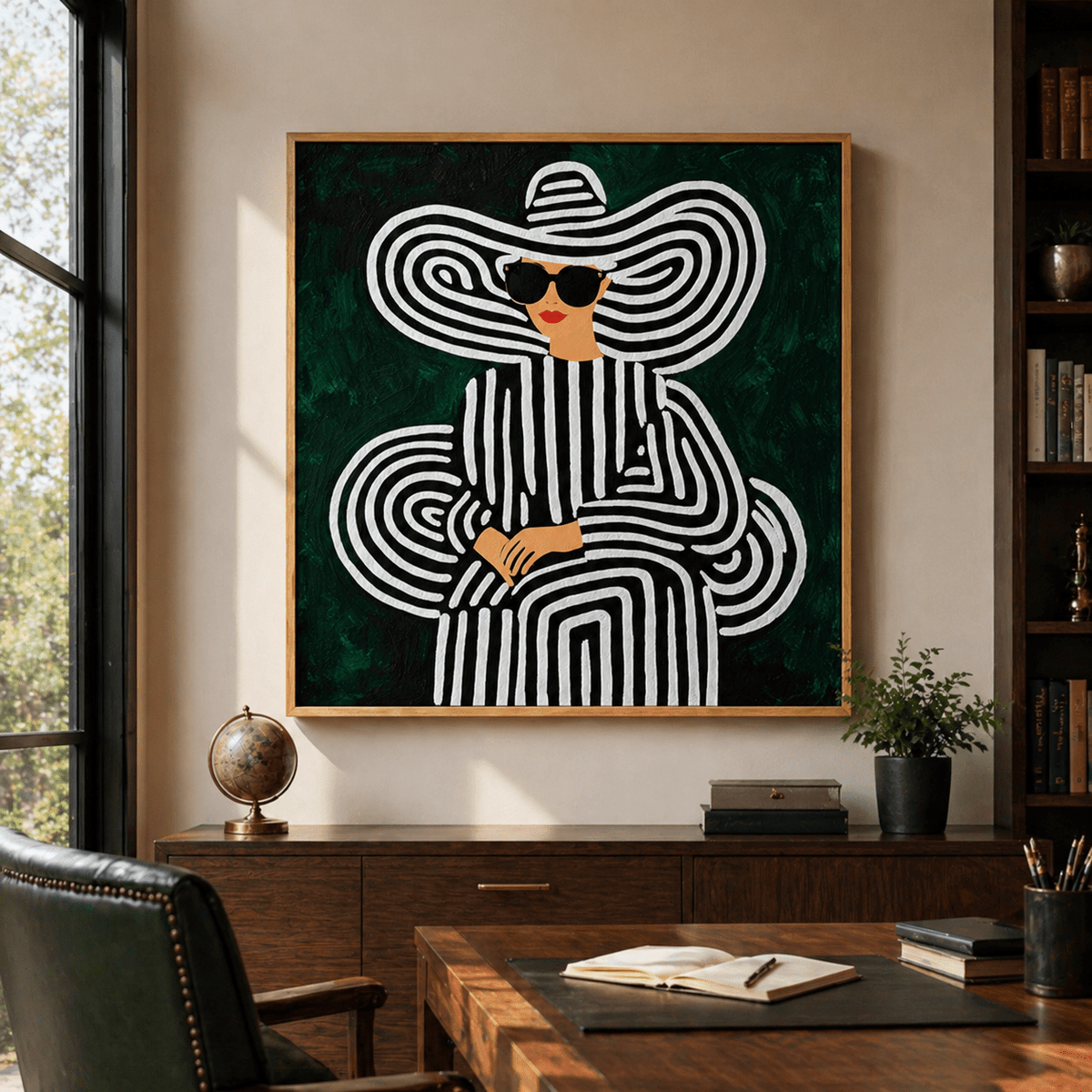 Emerald Green Wall Art Canvas Print — Emerald Diva by Rossetti Art
