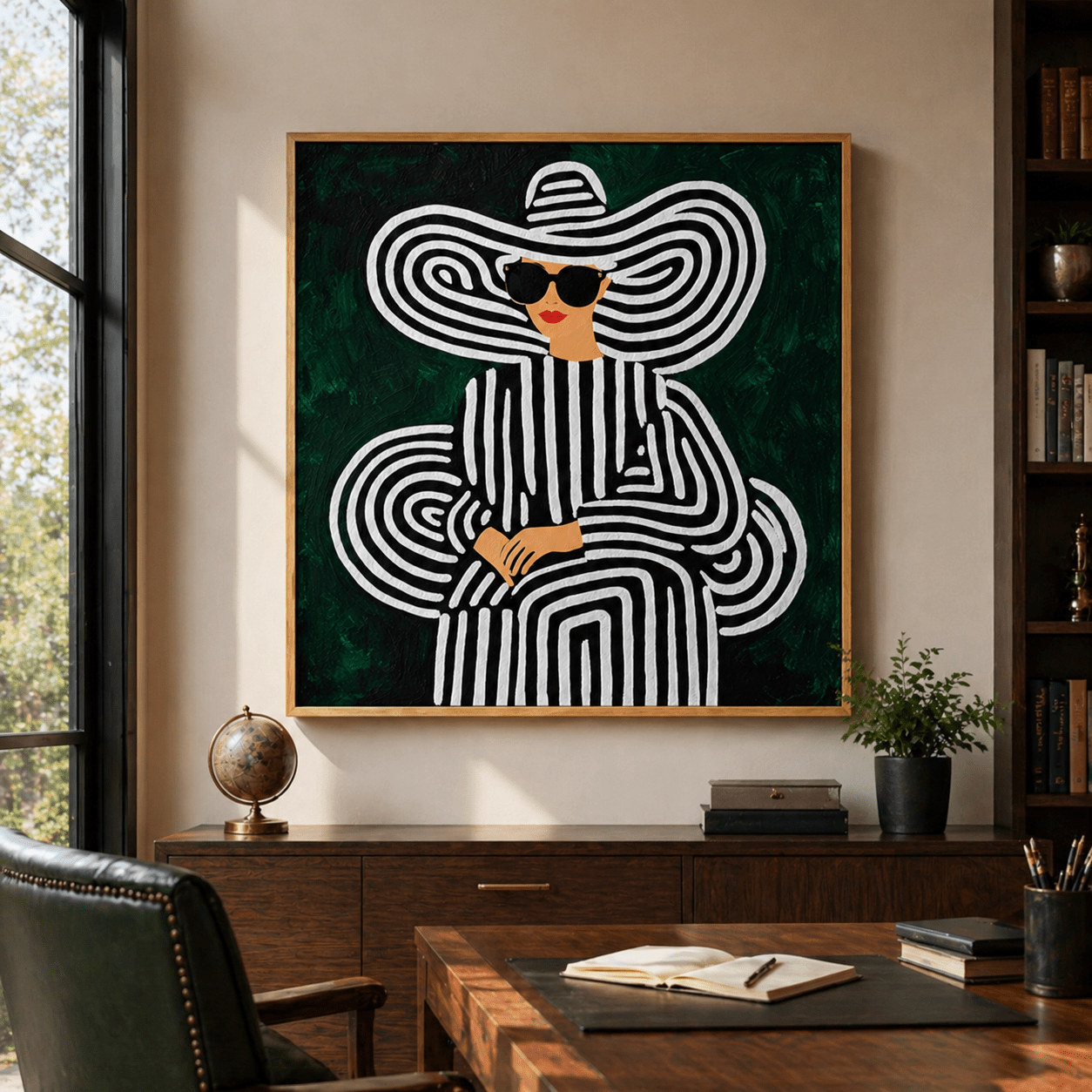 Emerald Green Wall Art Canvas Print — Emerald Diva by Rossetti Art