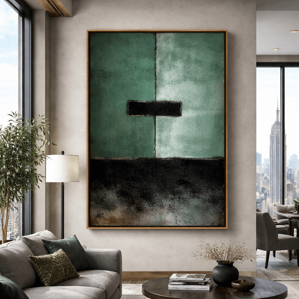 Emerald Green Wall Art for Living Room