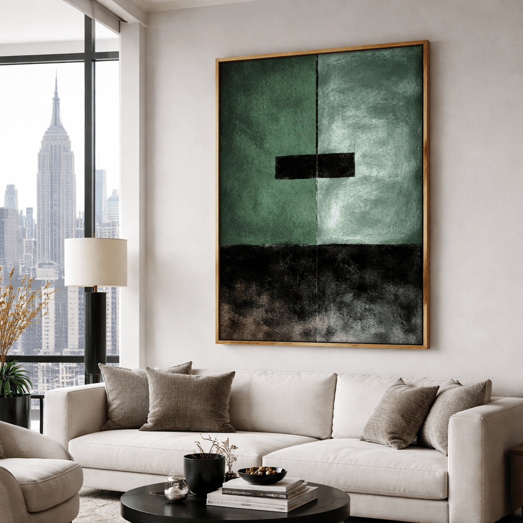 Emerald Green Wall Art for Living Room