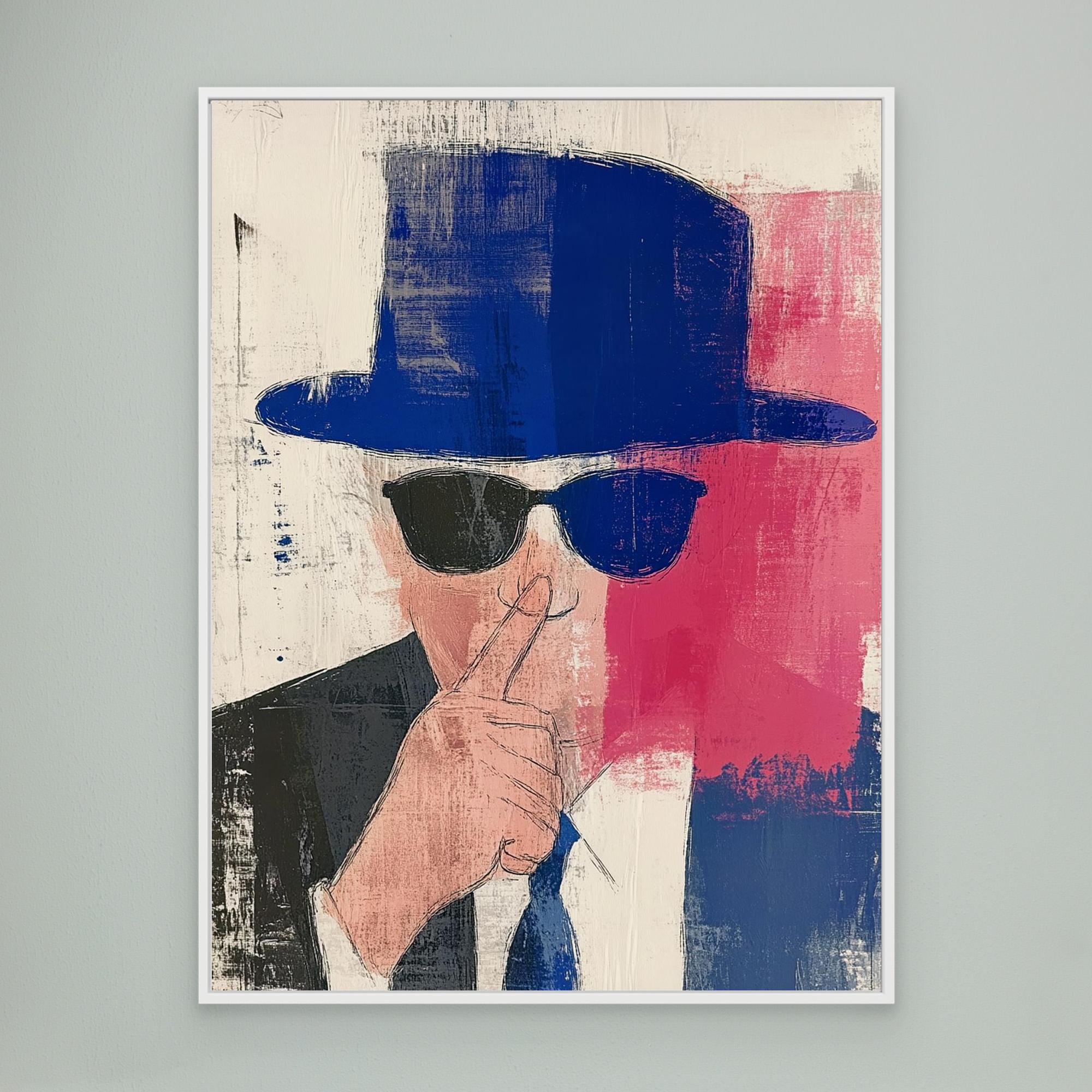 Canvas Print: Secret Agent Pop Art – Modern Abstract Wall Art