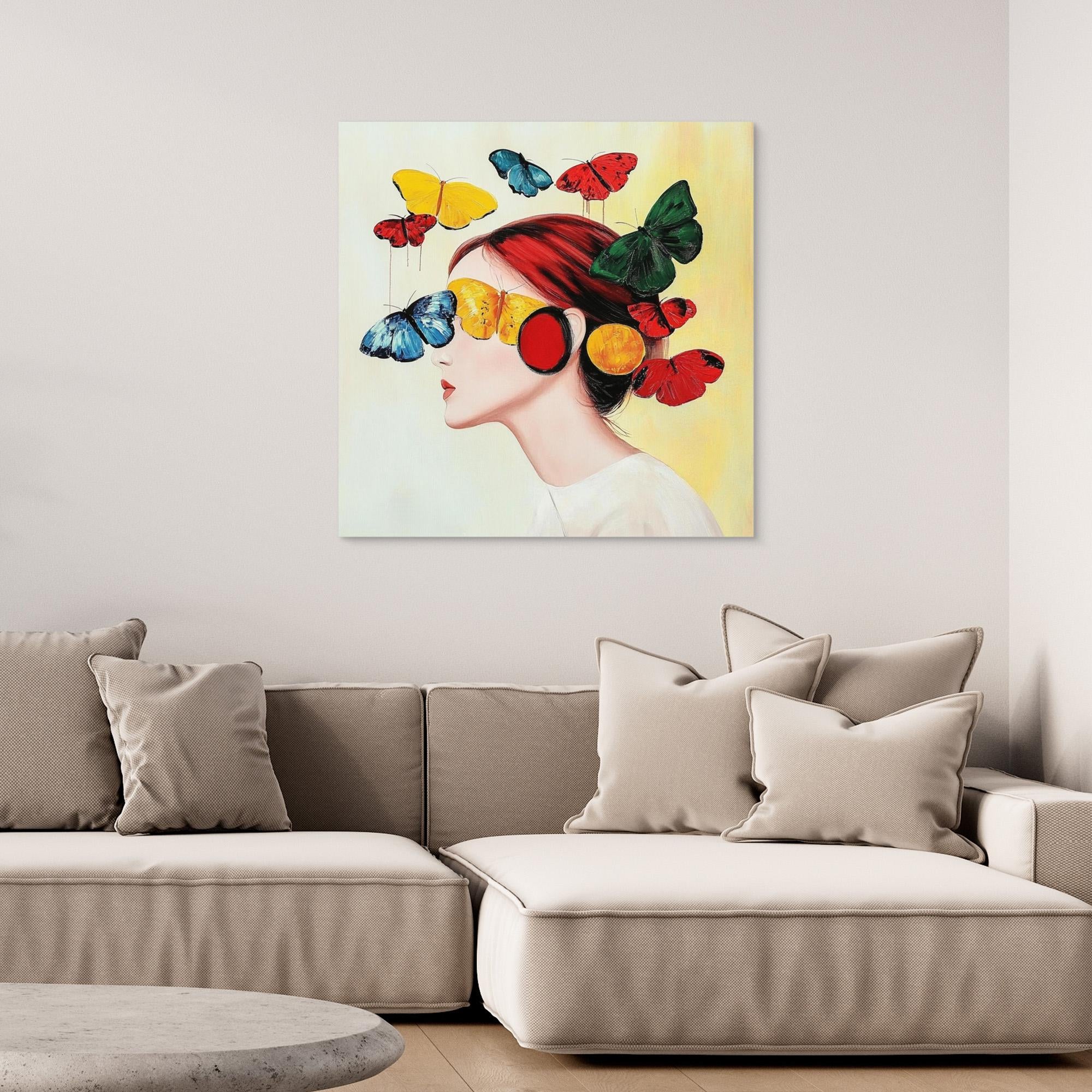 Canvas Print : Flutter of Dreams - Butterfly Portrait Art Print