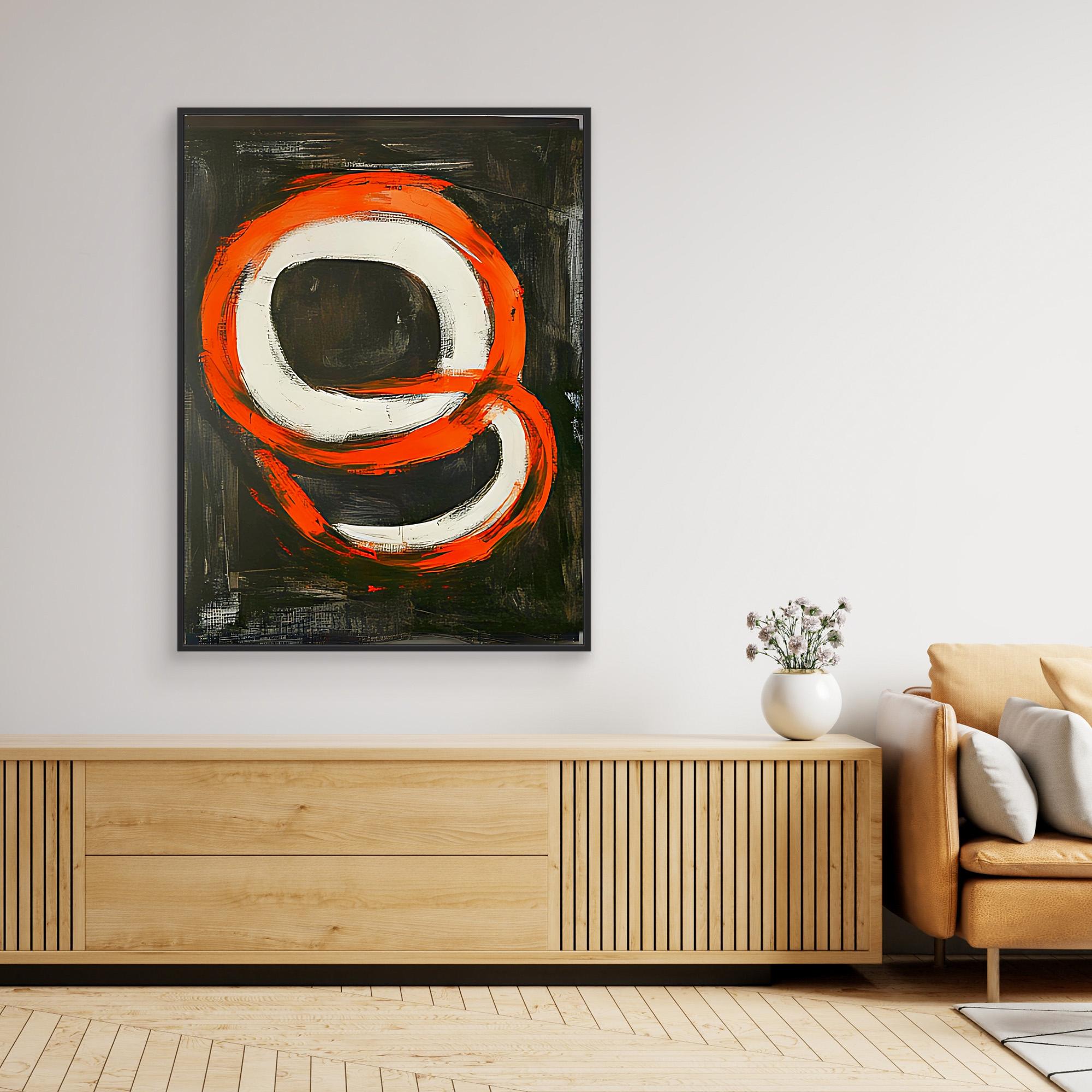 Canvas Print: Inferno Loop - Bold Abstract Expressionist Wall Art